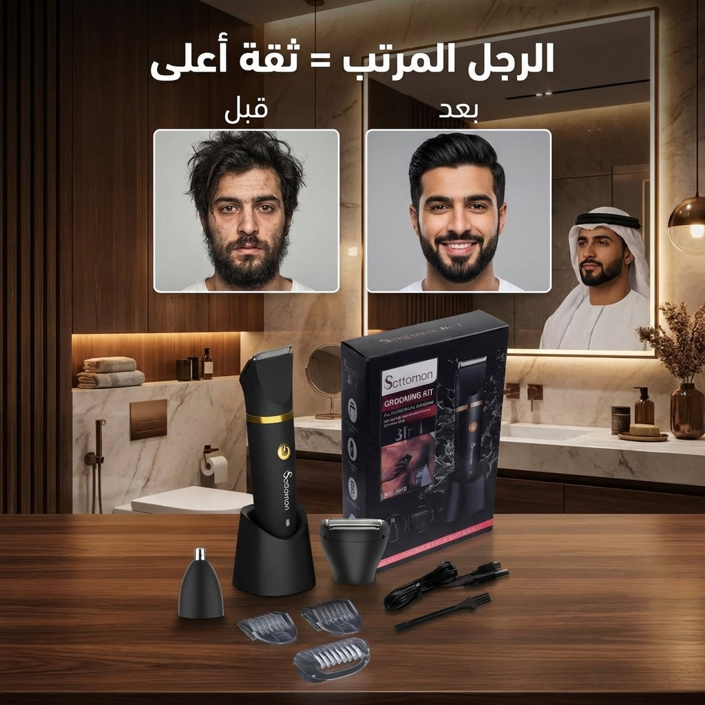الوحش الحليق 3 في 1: الثورة الشاملة لعناية وتحديد رجولتك بلا حدود!